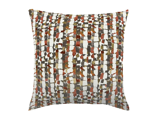 Checks Cushion Cover, Rust 50x50cm
