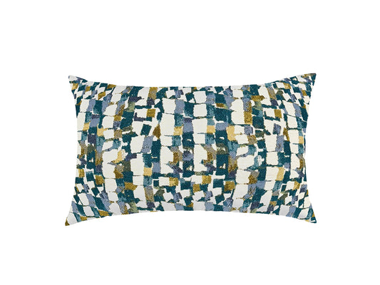 Checks Cushion Cover, Azure 50x30cm