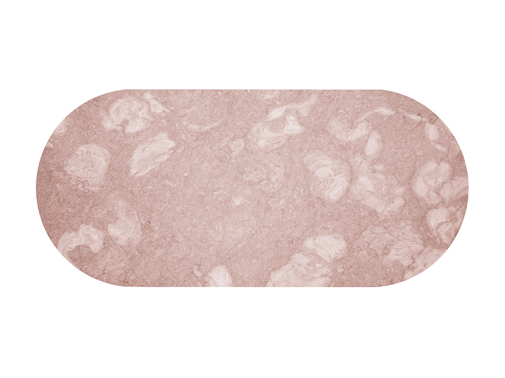 Lucca Coffee Table, Nude Pink Shell Marble Top