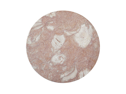 Lucca Side Table, Nude Pink Shell Marble Top