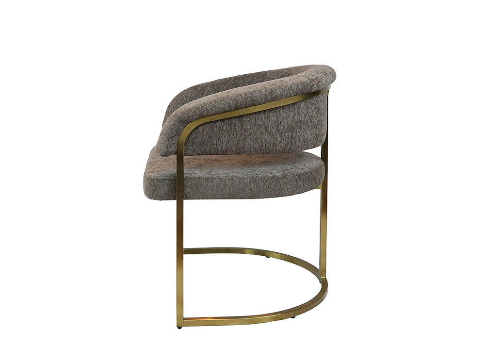 Sierra Chair, Brushed Gold & Mocha