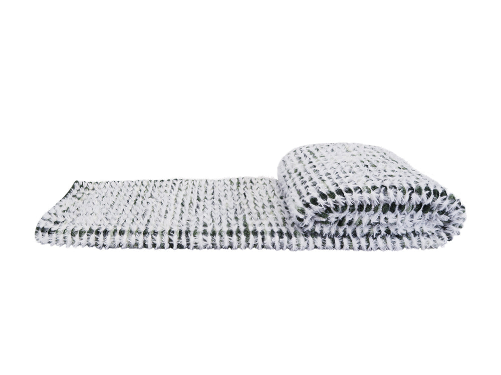 Luxe Fluffy Blanket, Forest Green