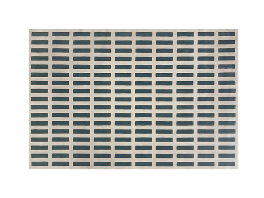 Recca Check Rug, Dusty Blue