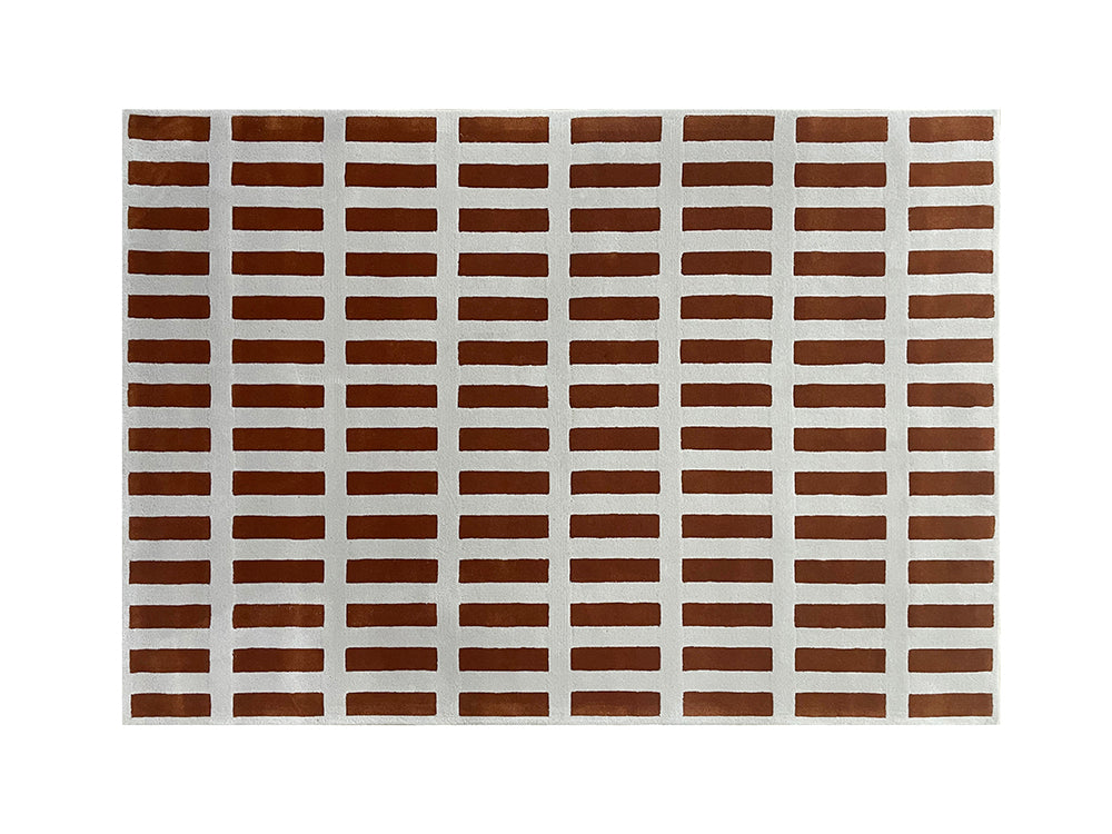 Recca Check Rug, Orange
