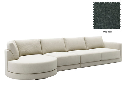 Basel 4 Seat Round Left Chaise Sofa