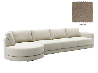 Basel 4 Seat Round Left Chaise Sofa