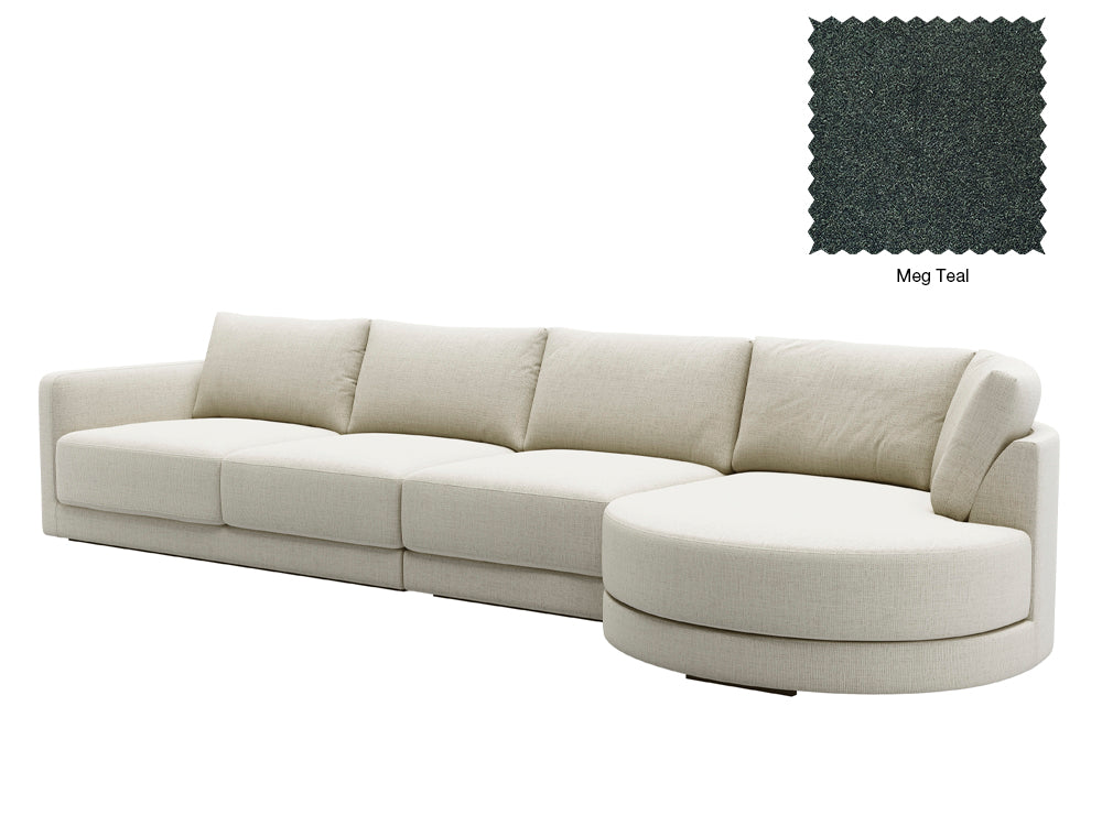 Basel 4 Seat Round Right Chaise Sofa