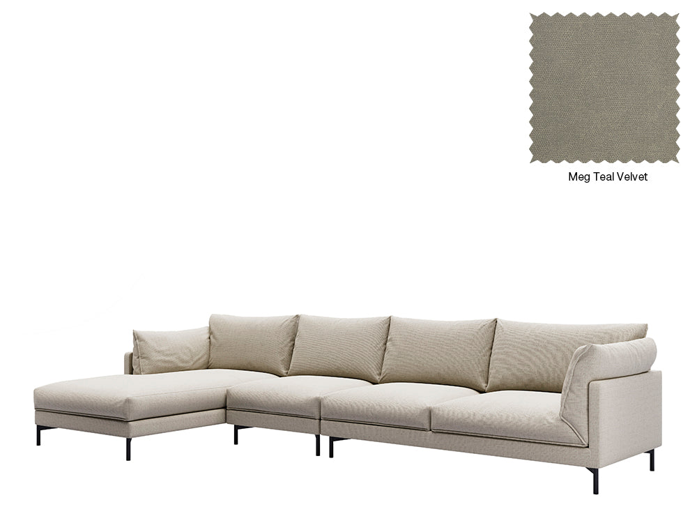 Julian 5 Seat With Chaise Sofa
