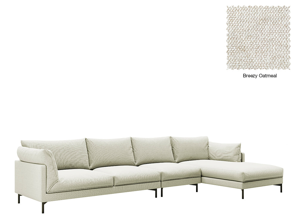 Julian 5 Seat With Chaise Sofa