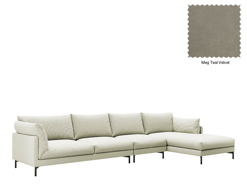 Julian 5 Seat With Chaise Sofa