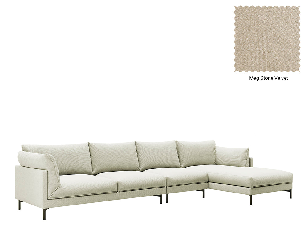 Julian 5 Seat With Chaise Sofa