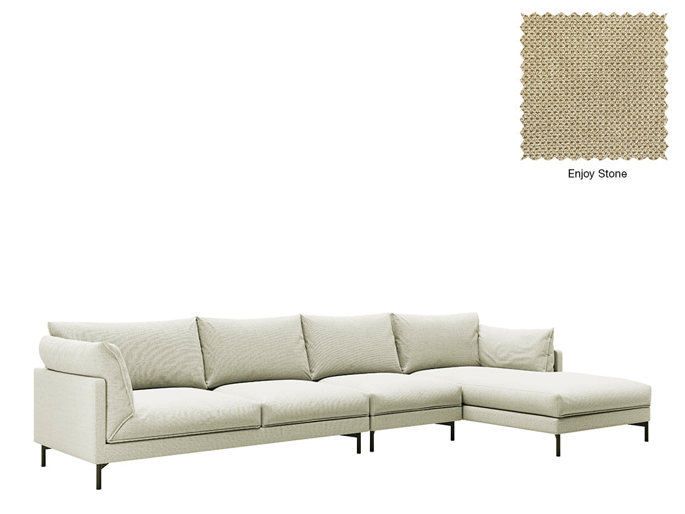 Julian 5 Seat With Chaise Sofa