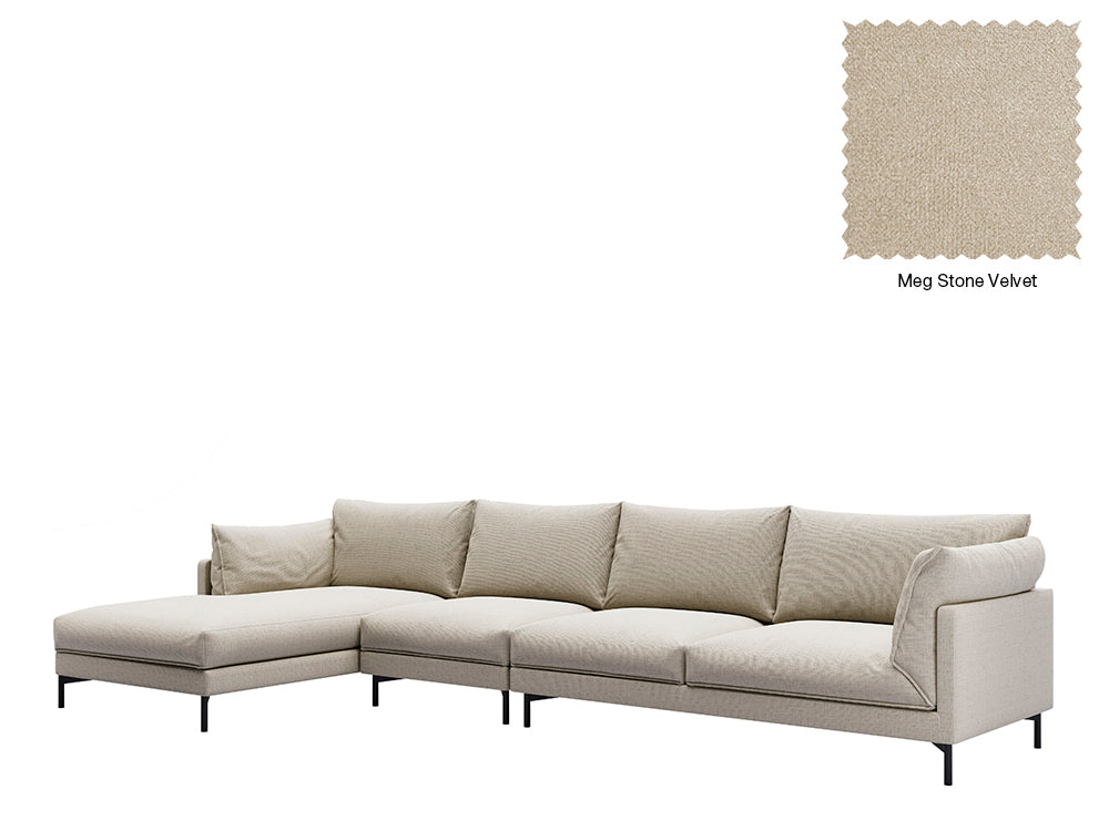Julian 5 Seat With Chaise Sofa