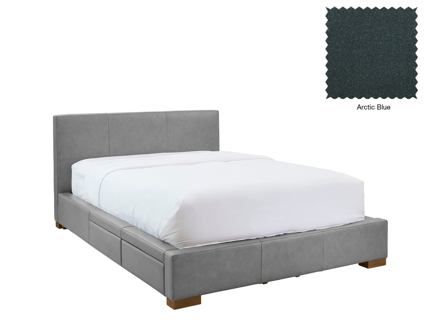 Moderna Bed With 2 Drawers Left