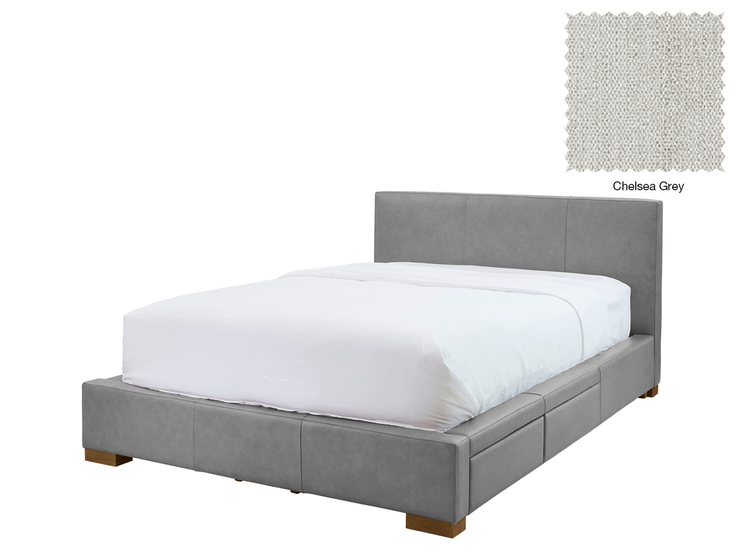 Moderna Bed With 2 Drawers Right