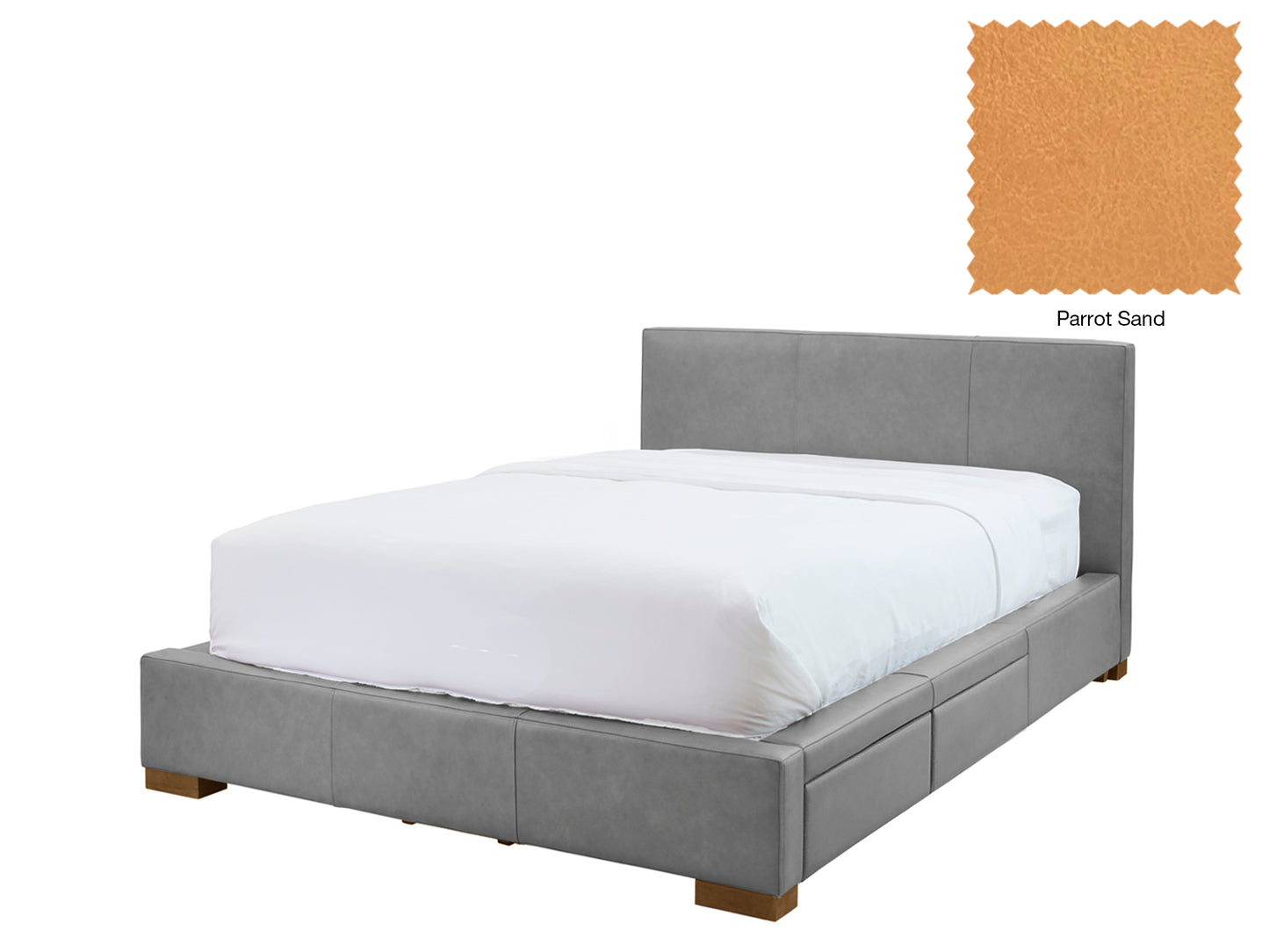 Moderna Bed With 2 Drawers Right