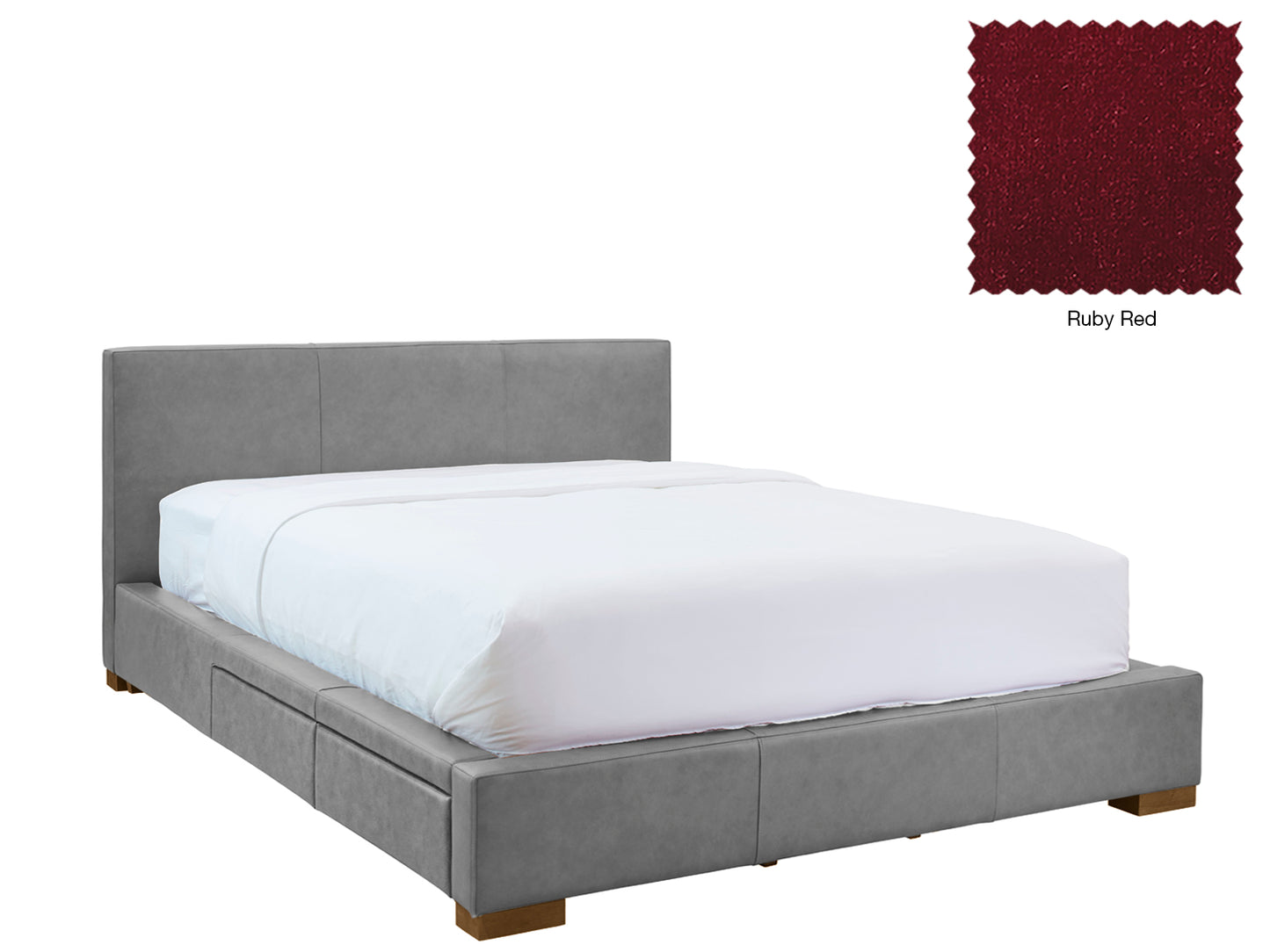Moderna Bed With 2 Drawers Left