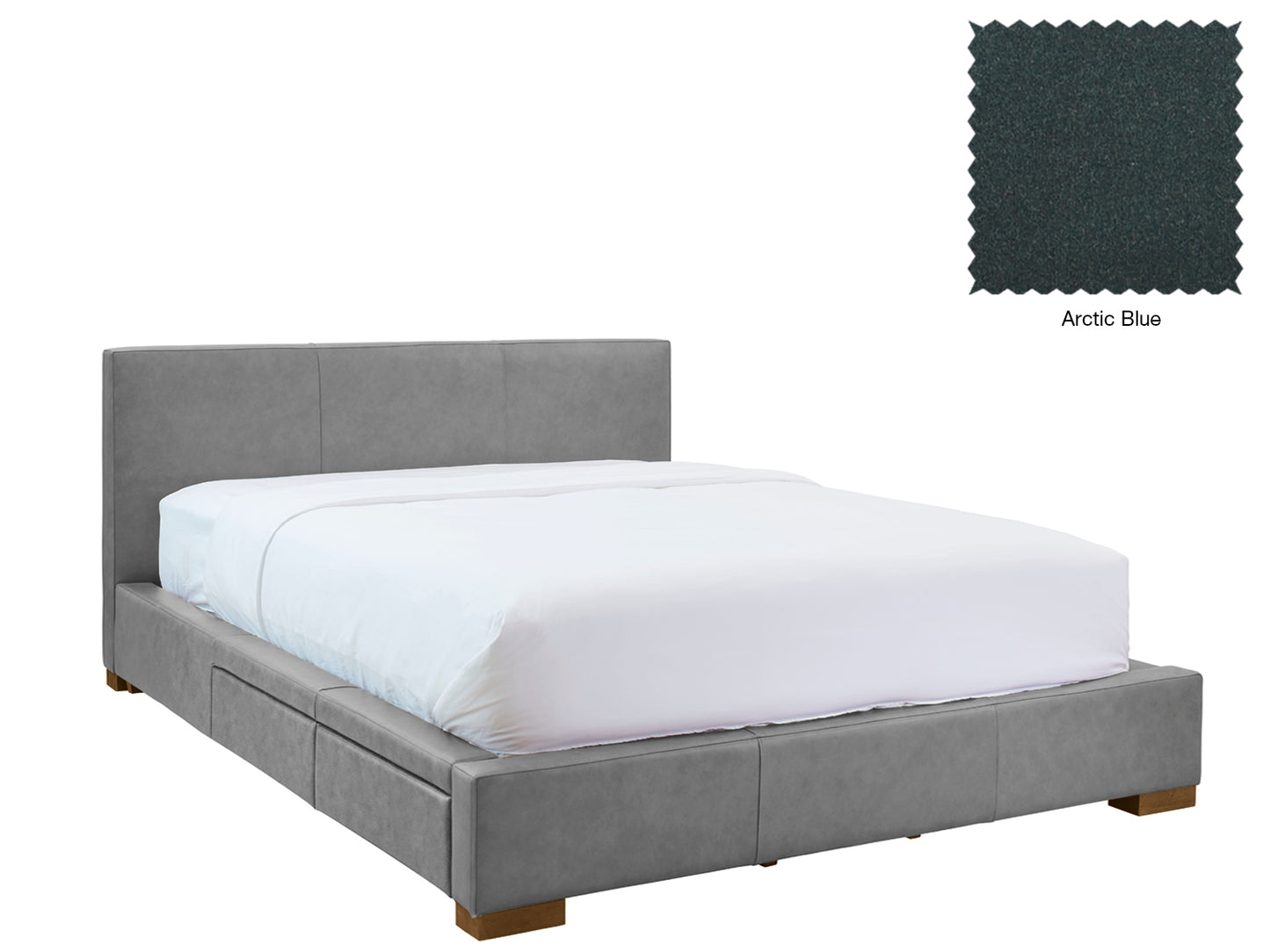 Moderna Bed With 2 Drawers Left