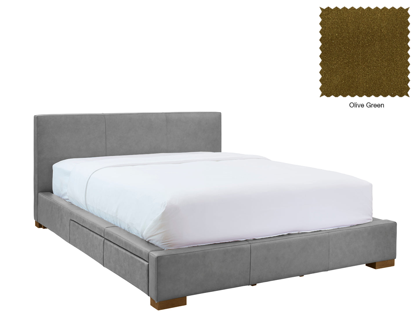 Moderna Bed With 2 Drawers Left