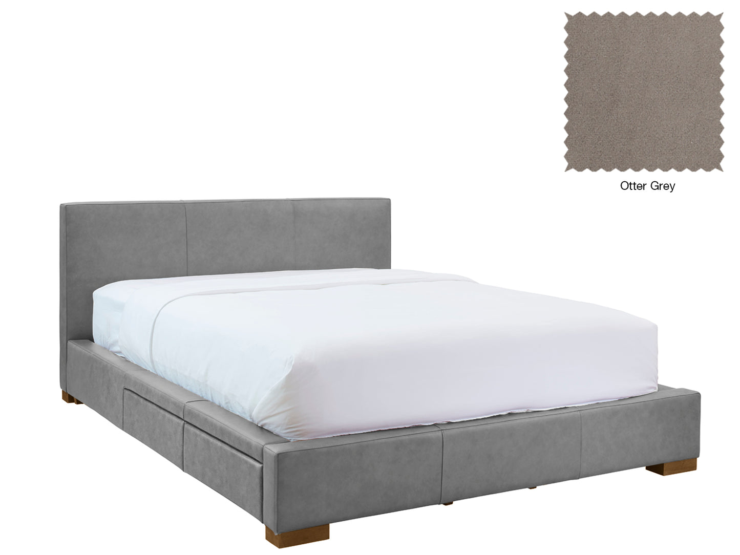 Moderna Bed With 2 Drawers Left