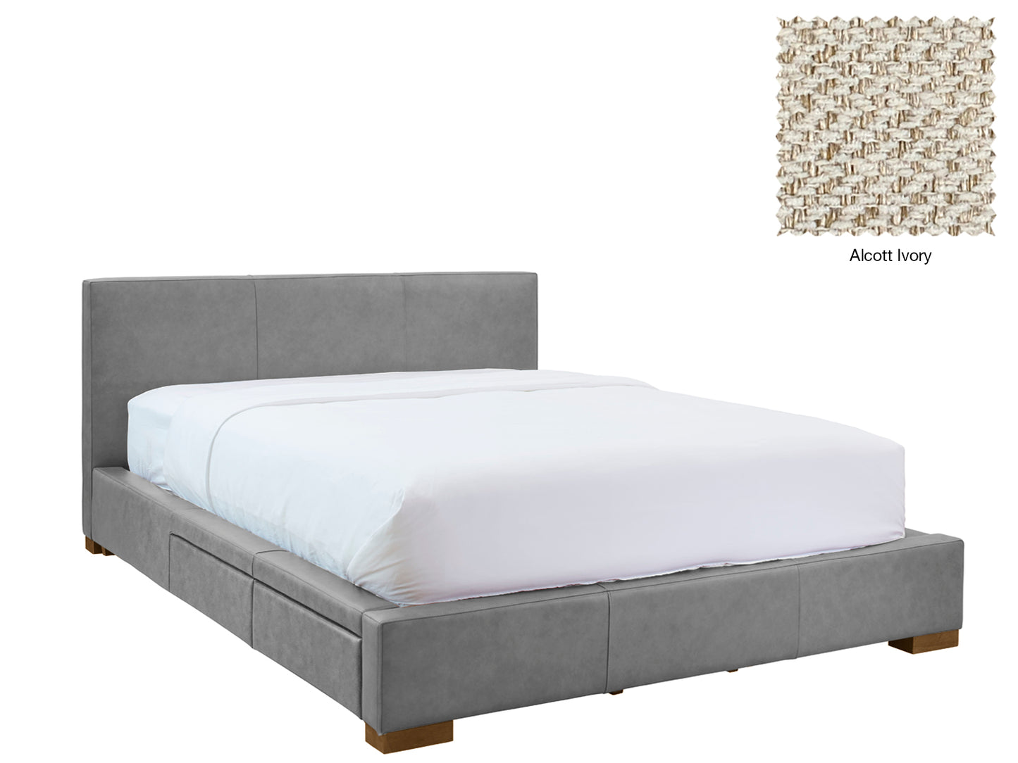 Moderna Bed With 2 Drawers Left