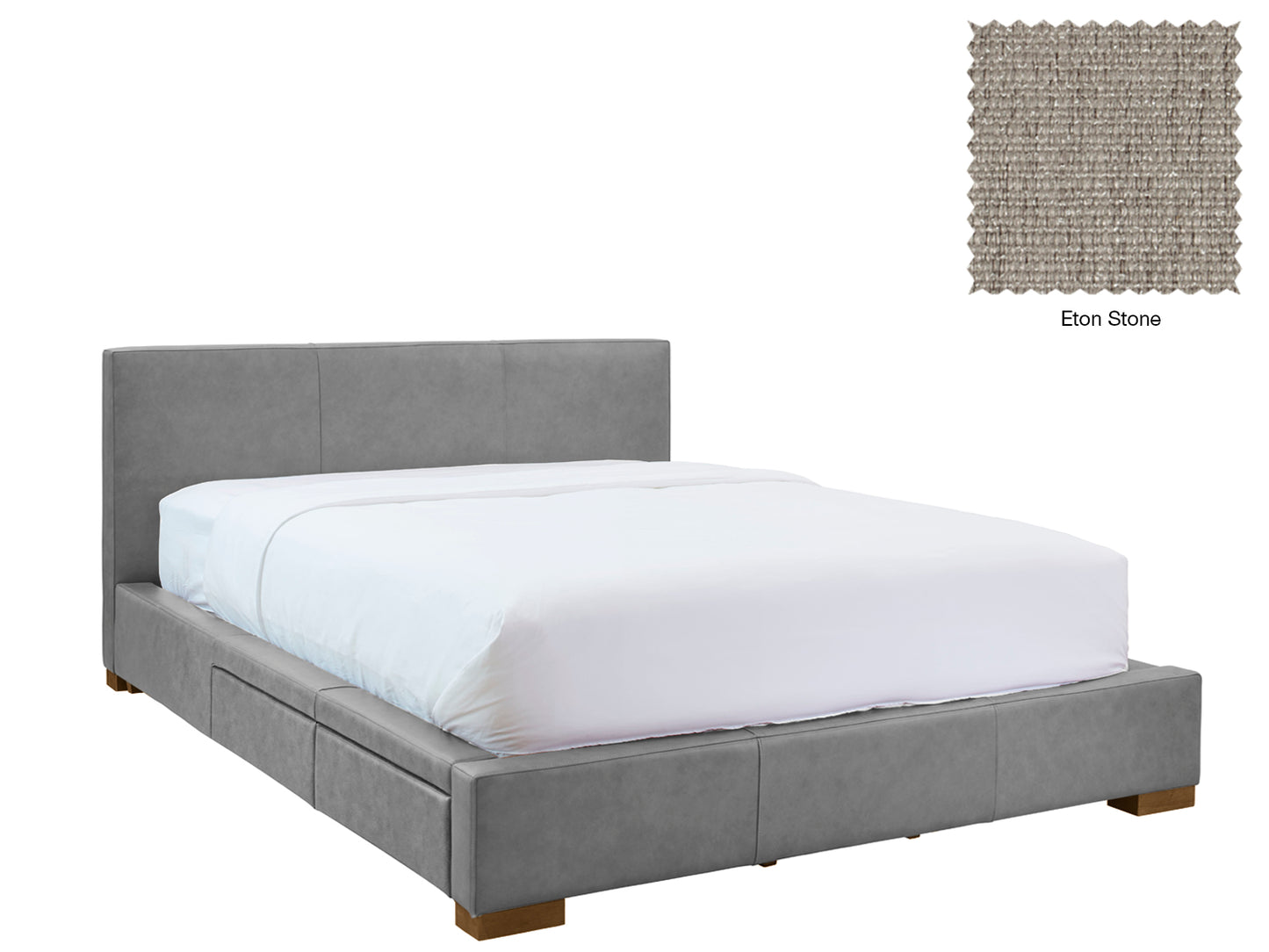 Moderna Bed With 2 Drawers Left