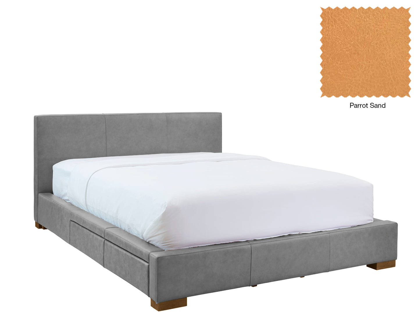 Moderna Bed With 2 Drawers Left
