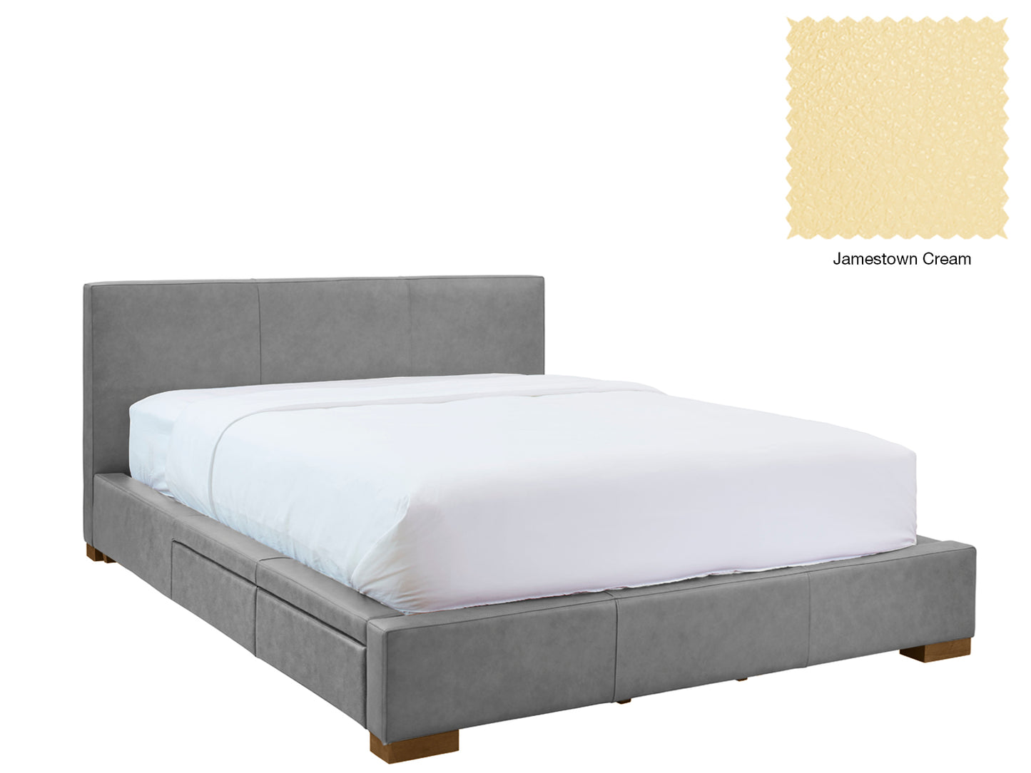 Moderna Bed With 2 Drawers Left