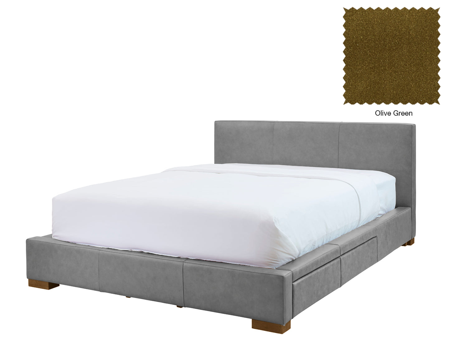 Moderna Bed With 2 Drawers Right