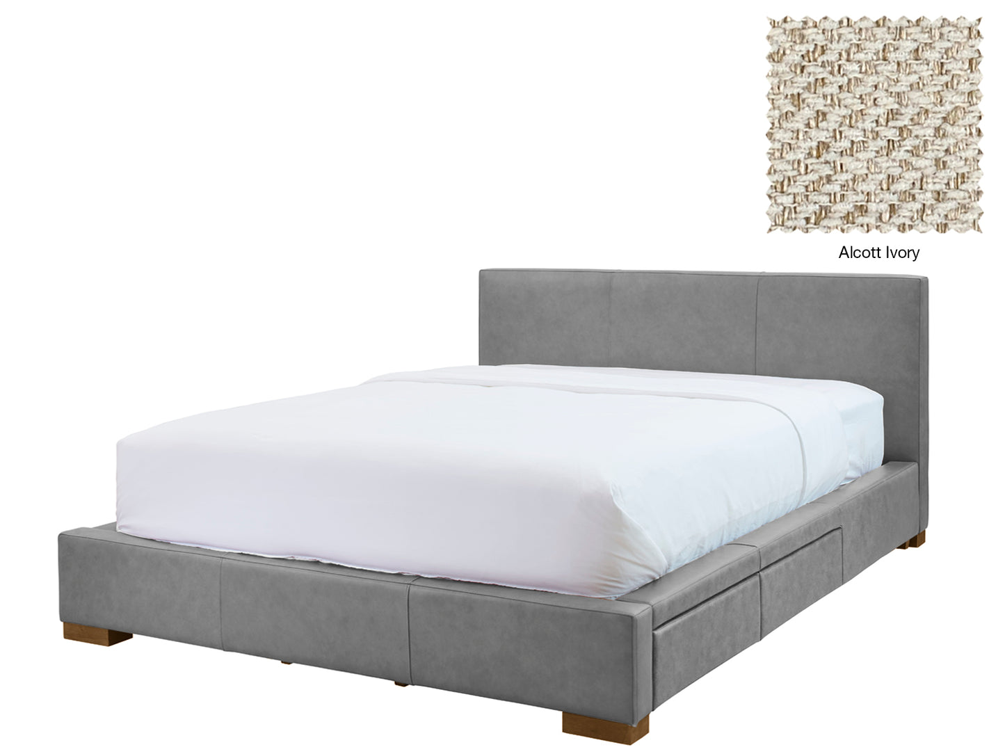 Moderna Bed With 2 Drawers Right