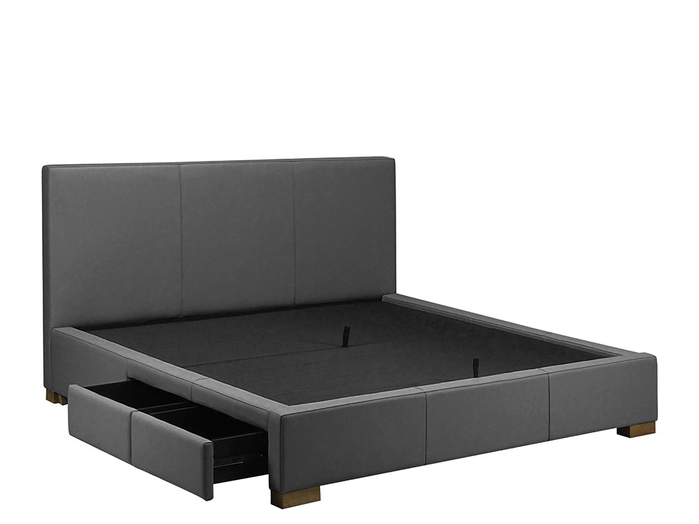 Moderna Bed With 2 Drawers Left