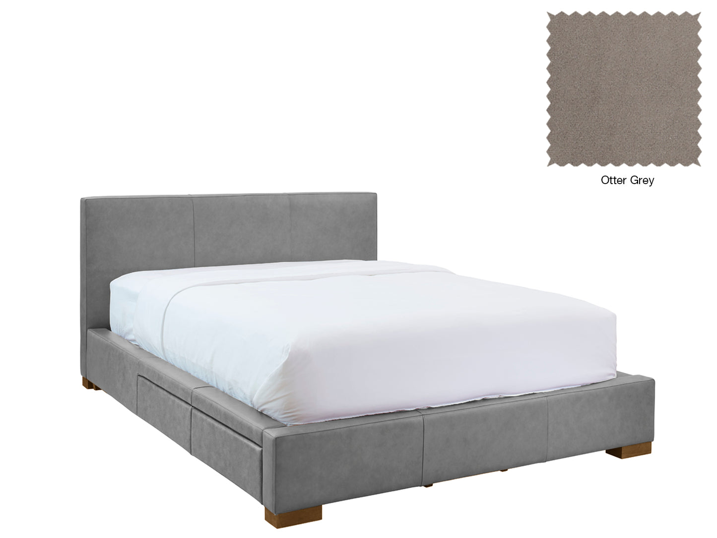 Moderna Bed With 2 Drawers Left