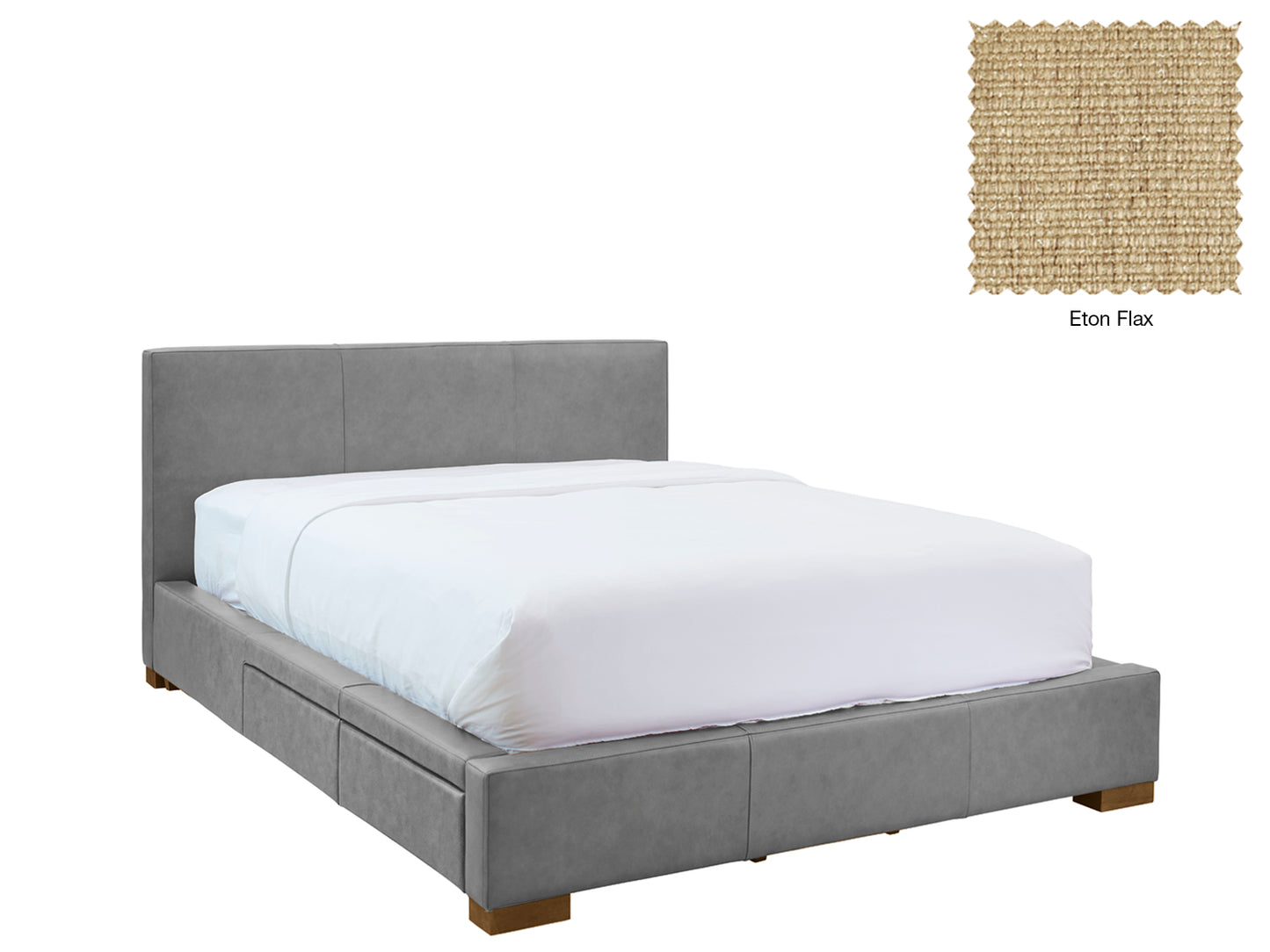 Moderna Bed With 2 Drawers Left