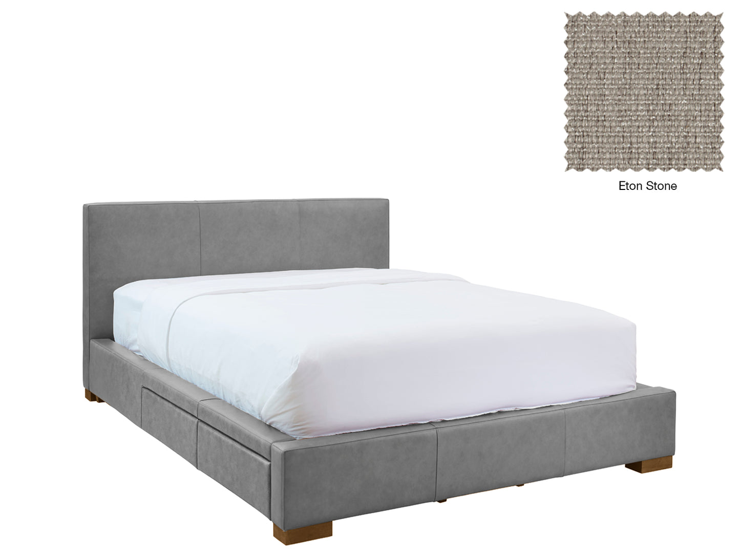 Moderna Bed With 2 Drawers Left