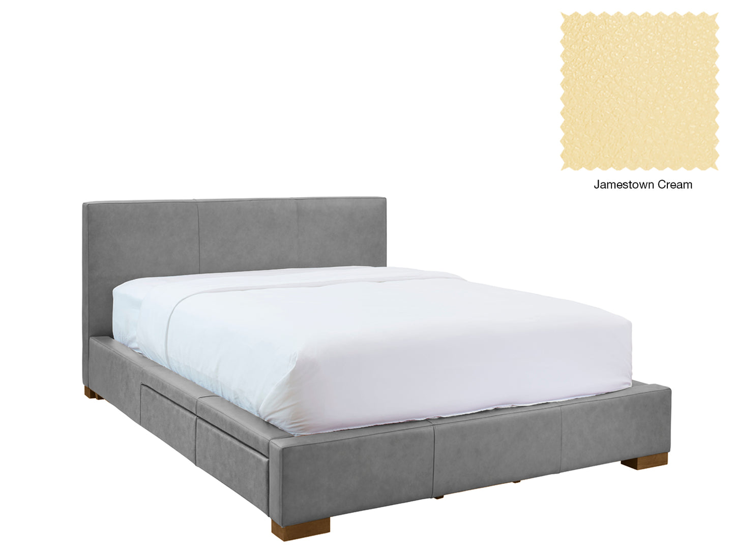 Moderna Bed With 2 Drawers Left