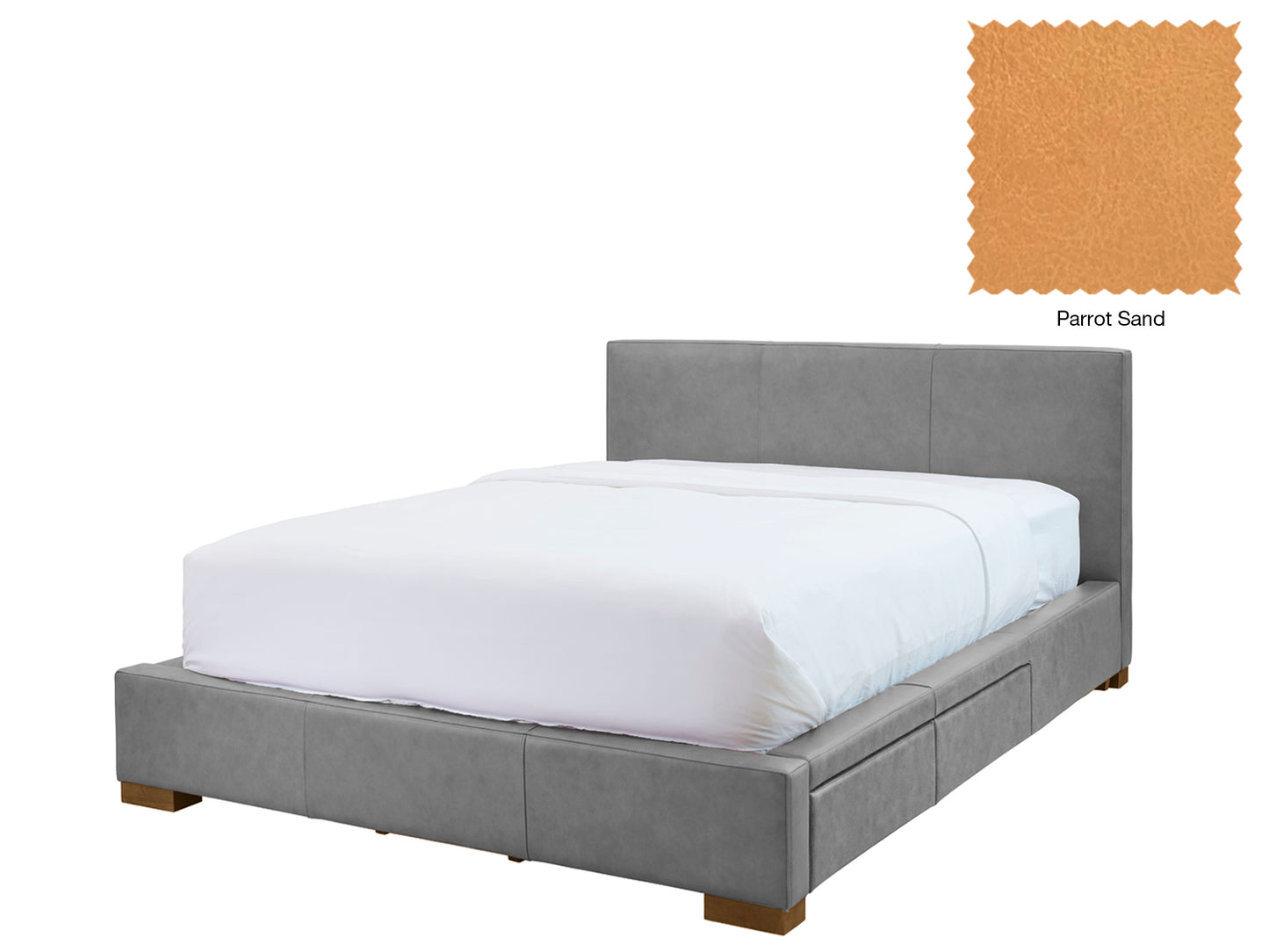 Moderna Bed With 2 Drawers Right