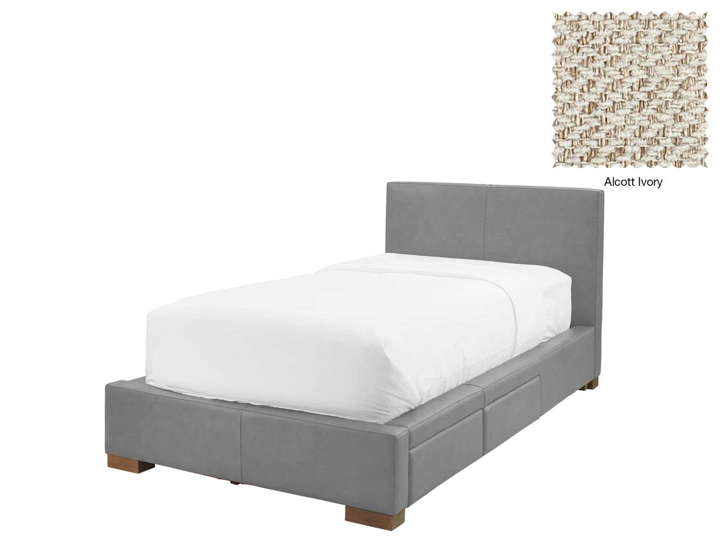 Moderna Bed With 2 Drawers Right