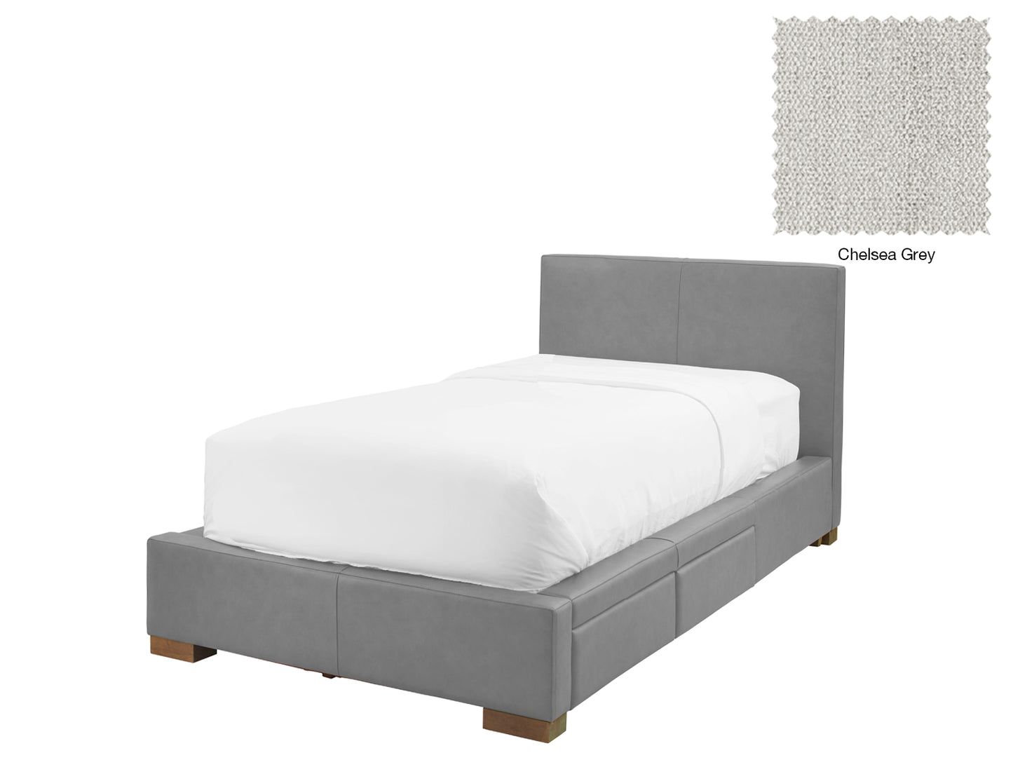 Moderna Bed With 2 Drawers Right
