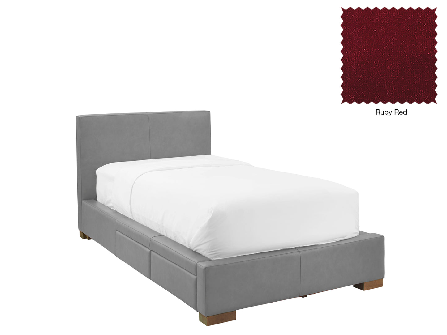 Moderna Bed With 2 Drawers Left