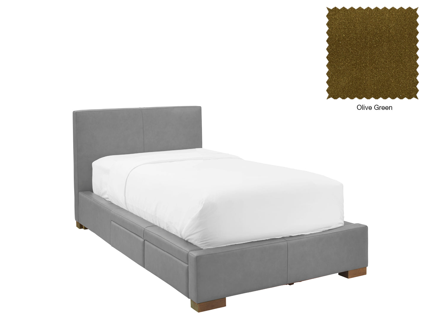 Moderna Bed With 2 Drawers Left