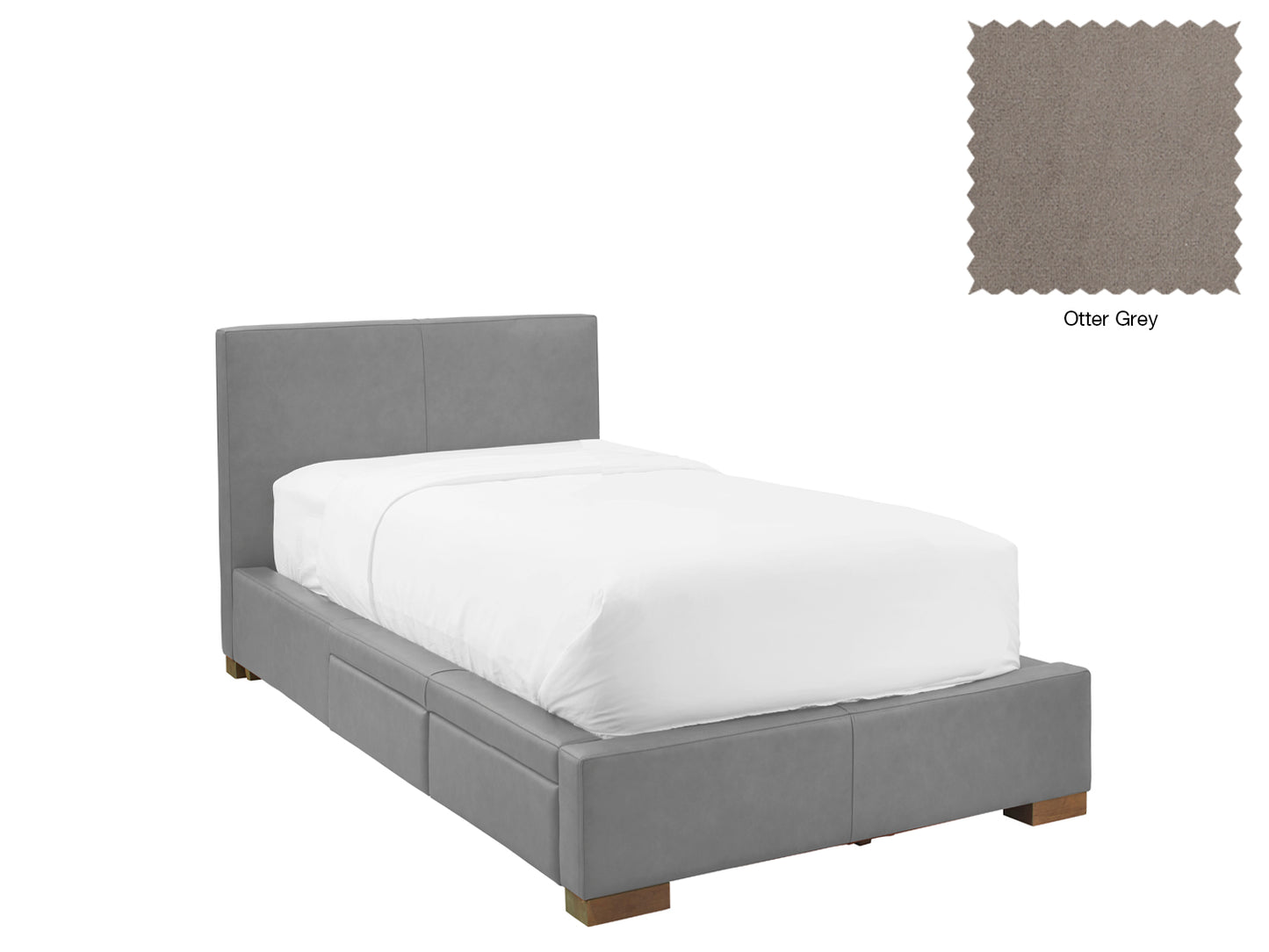 Moderna Bed With 2 Drawers Left
