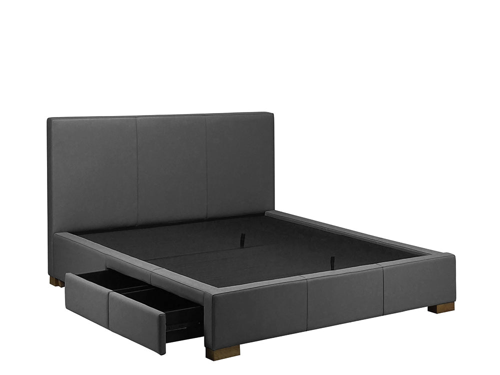 Moderna Bed With 2 Drawers Left