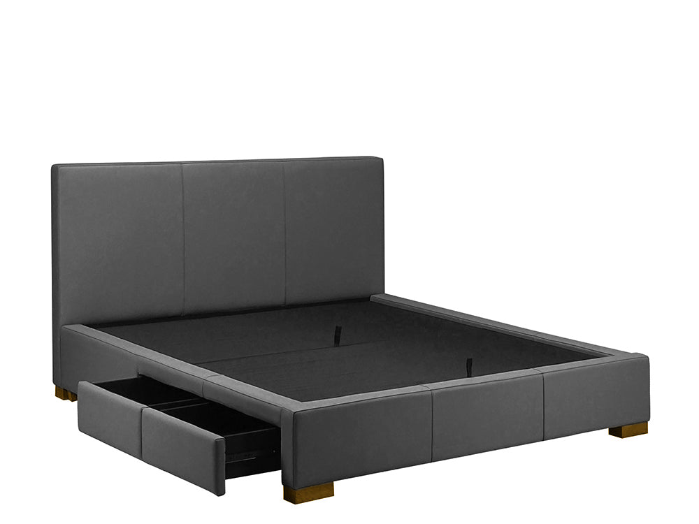 Moderna Bed With 2 Drawers Left