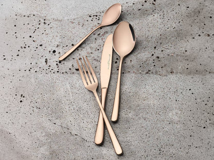 Leveson Cutlery Set of 24 pcs, Rose Gold